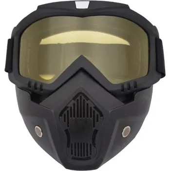Taktická paintballová maska protiúderová Ochranné motocyklové brýle CS válečné hry Airsoft Lovecká maska střelecká 18,5x18 cm žlutá