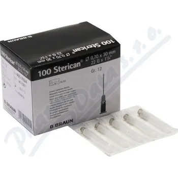 Injekční jehla Inj.jehla STERICAN 22G/0.7x30mm černá ster.100ks