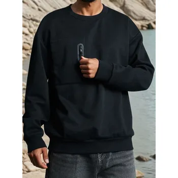 Pánská mikina Sinsay - Mikina s kulatým výstřihem - černá - 916EU-99X - 916EU-99X-M