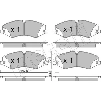 Brzdová destička Sada brzdových destiček, kotoučová brzda METELLI 22-0836-6