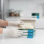 Rukavice RLATEX, jemně pudrované Velikost M bílá