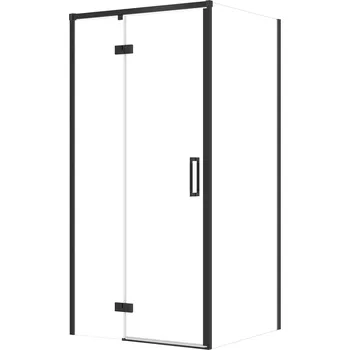 CERSANIT 3D Sprchový kout Cersanit Larga 100x80x195 obdélníkový černý s panty levý, set C115, S601-315 S932-129;S932-133