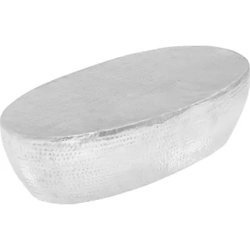 Konferenční stolek vidaXL Konferenční stolek stříbrný 100 x 50 x 28 cm tlučený hliník [246506]