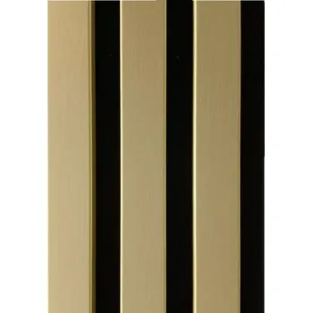 regál ASKO Designový slim panel s lamelami z MDF, zlatá