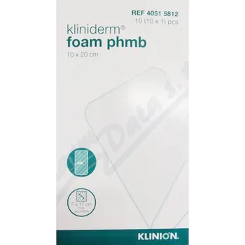 Krytí na ránu Pěnové krytí Kliniderm foam phmb 10x20cm 10ks