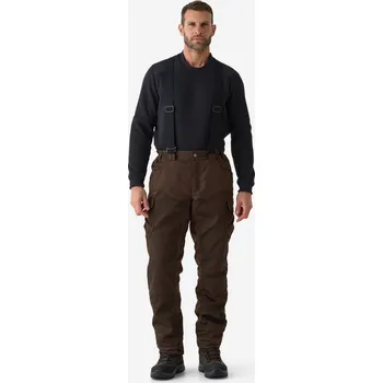 Pánské kalhoty SOLOGNAC Kalhoty hřejivé nešustivé 900 L KAŠTANOVÁ