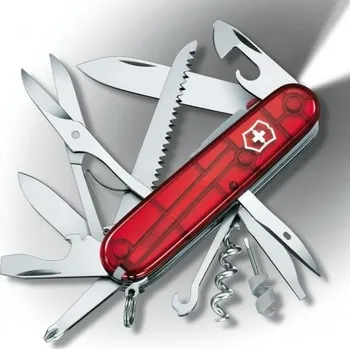 Multifunkční nůž Multifunkční kapesní nůž Victorinox Huntsman Lite 91 mm červený transparentní