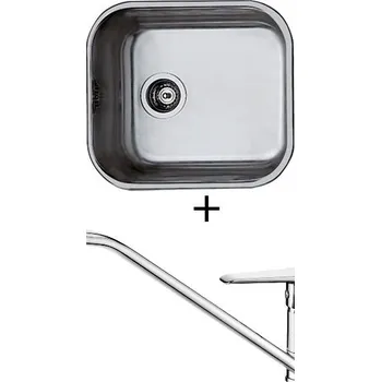 Nerezový dřez Dřez pod desku SET Foster Serie UM 1811 050 nerez + Deante CORIO BFC 060M chrom