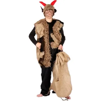 Party dekorace Lipta - Čertovský kostým luxe - Divadelní kvalita (Univerzální cca 52/56, Černá, hnědá)