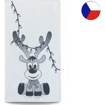 Vánoční osuška 75x150 ZARA 450g Vánoční sob modrý