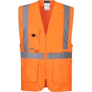 PortWest | Výkonná vesta Hi-Vis s kapsou na tablet - This version of our classic Executive Vest, brings the same features, including multiple pockets for ample storage, with the add / M / M / this version of our classic executive vest, brings the same fea
