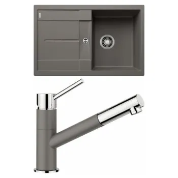 Granitový dřez Blanco Set 09-D 25 Metra 45 S Šedá vulkán + Kano-S Šedá vulkán