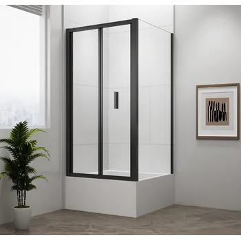 POLYSAN DEEP BLACK obdélníkový sprchový kout 1000x750mm L/P varianta, čiré sklo (MD1910B-01)