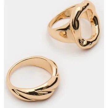 Oblečení a móda Sinsay - Prsten 2 pack - zlatá - 480FI-GLD - 480FI-GLD-M_L