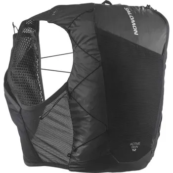 Unisex běžecká vesta Salomon ACTIVE SKIN 12 NO FLASKS L Černá