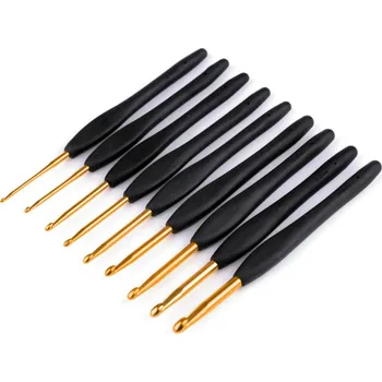 Jehlice Annie's Knit Zlatý háček se silikonovou rukojetí Velikost: 3.50 mm