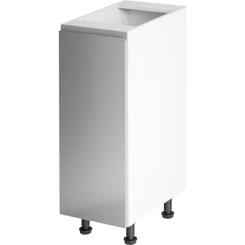 Kuchyňská skříňka Spodní skříňka, bílá / šedá extra vysoký lesk, levá, AURORA D30