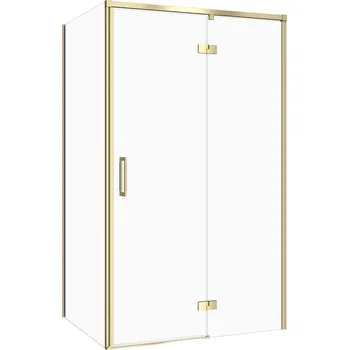 CERSANIT 3D Sprchový kout Cersanit Larga 120x80x195 obdélníkový zlatý matný s panty pravý, set C282, S601-471 S164-064;S164-069