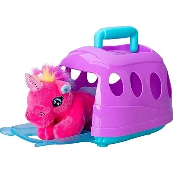 plyšák Mikrotrading Unicorn jednorožec ležící v přepravce 14 cm