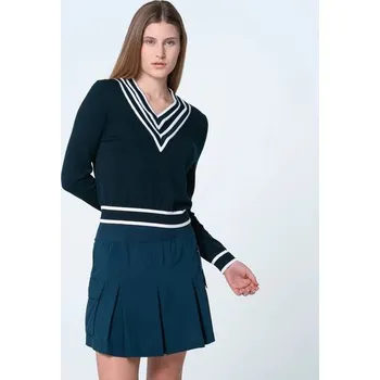 Dámský svetr LuckyInLove W svetr Victory V Neck - tmavě modrý: Dámské XS