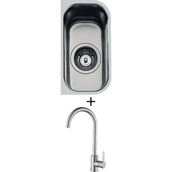 Nerezový dřez Dřez pod desku SET Foster Serie UM 1300 068 nerez + Laveo BONA BAB 268D nerez