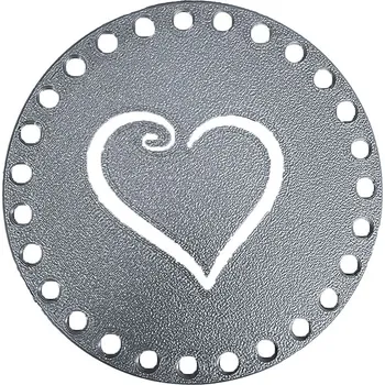 Pro Háčkování Podtácek Ø 10 cm 5 mm srdce šedá