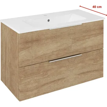 Koupelnový nábytek SAPHO CIRASA umyvadlová skříňka 78x54x39cm, dub alabama (CR792-2222)