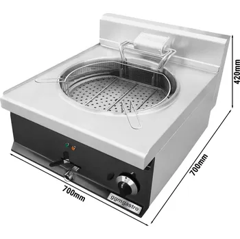 fritéza G.Gastro Elektrická fritéza na ryby - 23L (15 kW) - černá