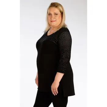 Dámská tunika Litex Dámská tunika s 3/4 rukávem 7F038 černá XXL
