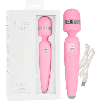 Vibrátor Pillow Talk Cheeky Wand - akumulátorový masážní vibrátor (růžový)