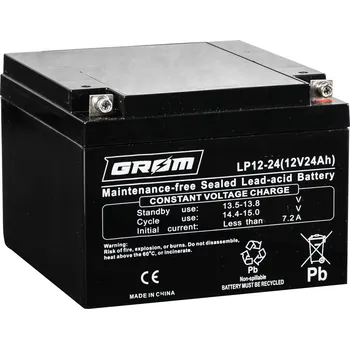 Trakční baterie Gelová Baterie 12V24AH GROM LP12-24