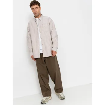 Pánská košile Carhartt WIP Cassel (cassel stripe/peanut/white) XL, hnědá