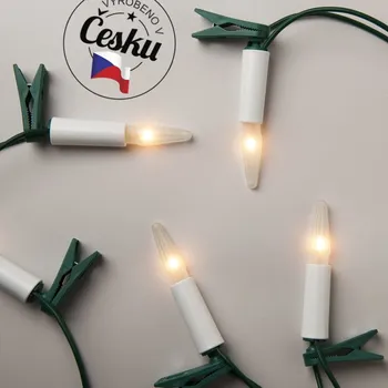 Vánoční dekorace Souprava Asteria bílá SV-16, 16 žárovek 14V/0,1A s bílým soklem