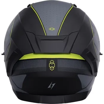 Helma na motorku STORMER Integrální helma STORMER BLASTER TRON neon, yellow, metal matt M