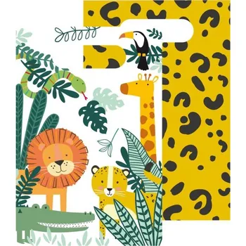 Papírové party tašky se zvířátky 8 ks