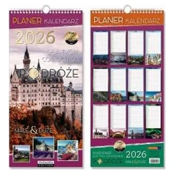Kalendář Kalendarz 2026 ścienny planer Podróże