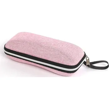 Brýlová obroučka Pevné pouzdro na brýle se zipem - Růžové