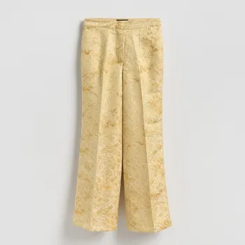 Dámské kalhoty Reserved - Vzorované kalhoty - zlatý - 880HD-GLD - 880HD-GLD-S