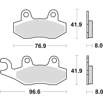 Brzdová destička brzdové destičky, BRAKING (semi-metalická směs SM1) 2 ks v balení