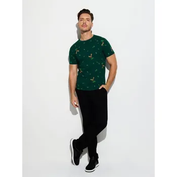 Pánské tričko Sinsay - Tričko s krátkým rukávem - zelená - 866AW-96X - 866AW-96X-XS-1