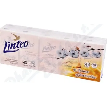 Papírový kapesník Linteo Papírové kapes.sv.vůně bavlny 4vrst.10x10ks