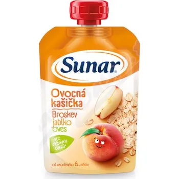 Sunar Ovocná kašička broskev jablko ovesné vl.120g