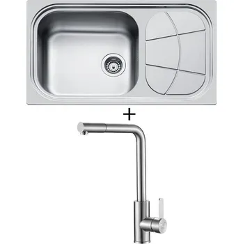 Nerezový dřez Nerezový dřez SET Foster BIG BOWL 1561 nerez + Laveo BONA BAB 269D nerez