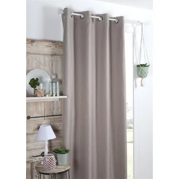 Dekorační IZOLAČNÍ závěs "BLACKOUT" zatemňovací s kroužky COPEN POLAIRE béžová 140x260 cm (cena za 1 kus) France