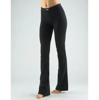 Dámské kalhoty Gina Výhodné balení 5 kusů - Kalhoty zvonové jednobarevné prodloužená délka 96002P Barva/Velikost: černá / L