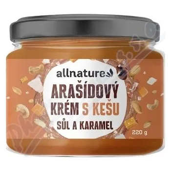 Allnature Arašídový krém s kešu sůl a karamel 220g