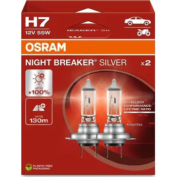 Žárovka Osram H7, Night Breaker Silver 64210NBS-2HB