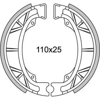 Brzda pro motocykl brzdové obložení (standardní materiál) NEWFREN (2 ks v balení)