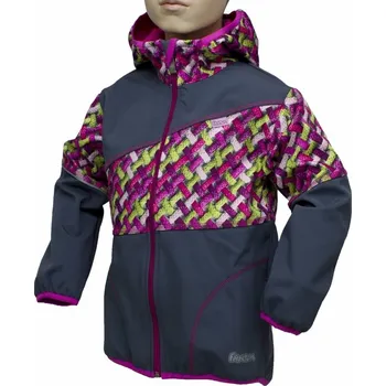 Chlapecká bunda Fantom Softshellová bunda šedocopánková Velikost: 140