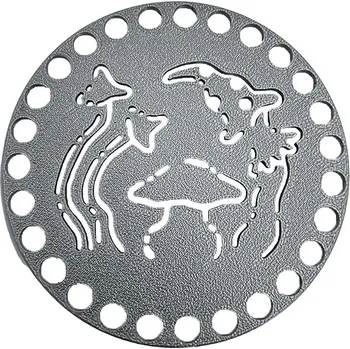 Pro Háčkování Podtácek Ø 10 cm 7 mm houby šedý